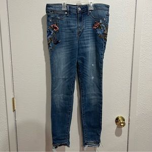 Abercrombie & Fitch Embroidered Jeans